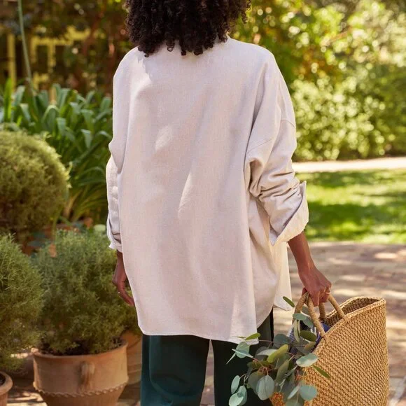 Frank & Eileen McLoghlin Canvas Button Down Shirt - Picture 2 of 9